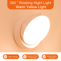 Thumbnail for Rotating Human Body Sensor Light Corridor Garage Light Wardrobe Light Motion Sensor Night Light