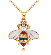 Thumbnail for Summer Jewelry Necklace Lady Cartoon Cute Drop Oil Studded Bee Pendant
