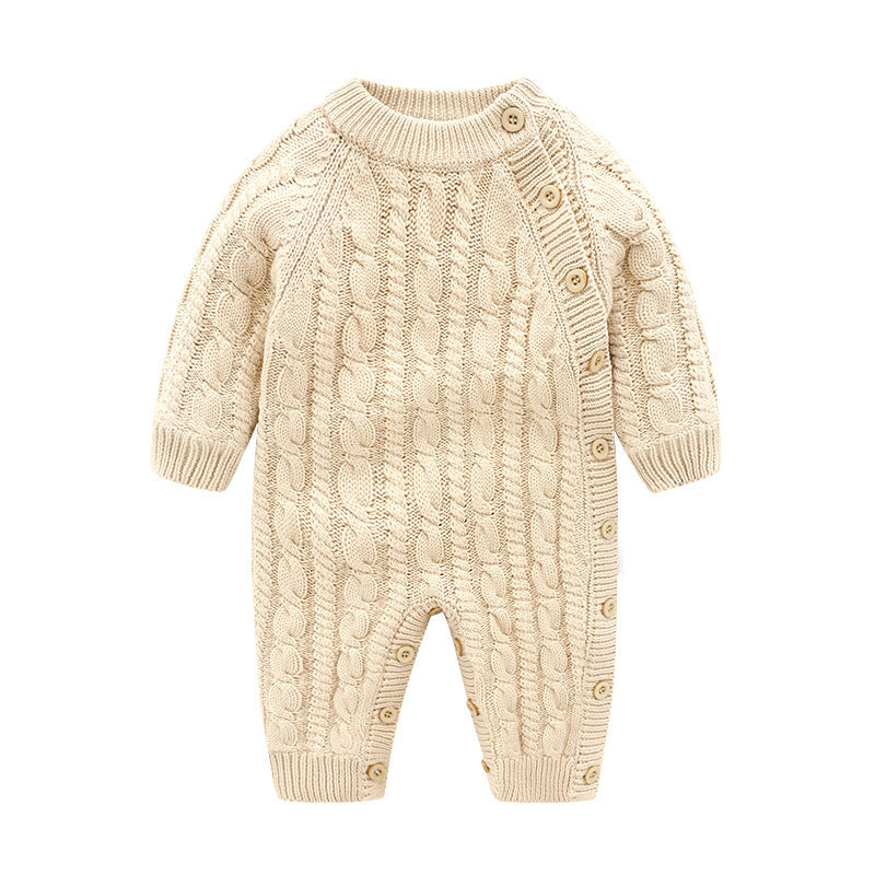 Fashion Newborn Baby Fleece-lined Jumpsuit