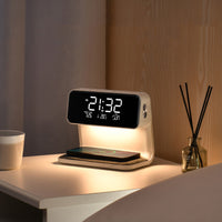 Thumbnail for Creative 3 In 1 Bedside Lamp Wireless Charging LCD Screen Alarm Clock Wireless Phone Charger