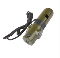 Thumbnail for Off-the-shelf seven-in-one whistle multi-function compass survival whistle outdoor products
