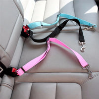 Thumbnail for Adjustable Pet Cat Dog Car Seat Belt Pet Seat Vehicle Dog Harness Lead Clip Safety Lever Traction Dog Collars Dogs Accessoires Pets Products