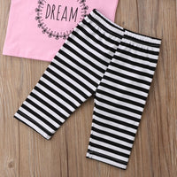 Thumbnail for Toddler Kids Baby Girl 1T-6T Hoodie Top Pants Striped Leggings Headband Outfit Clothes