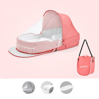 Thumbnail for Baby Crib Multifunctional Folding Newborn Nest Toddler Bed Portable Sun Protection Mosquito Net Infant Camping Bed Travel Cot