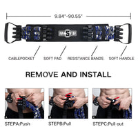 Thumbnail for High Quality Latex Resistance Bands Set With Workout Bar Workout Bench Adjustable Home Exercise