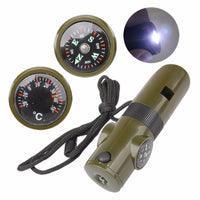 Thumbnail for Off-the-shelf seven-in-one whistle multi-function compass survival whistle outdoor products
