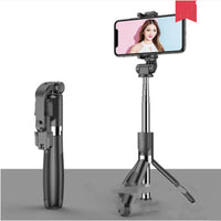Thumbnail for Compatible with Apple, Tripod Selfie Stick Mobile Universal Live Triangle Bracket One Bluetooth Selfie Artifact