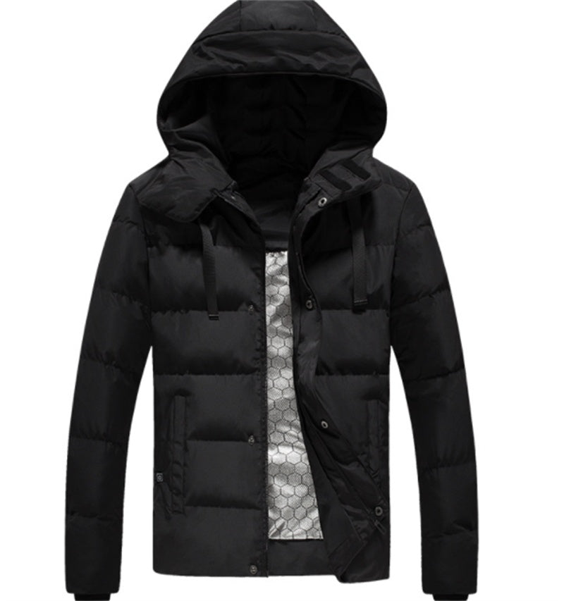 Men's Winter Fleece Padded Jacket Thick Heating Clothing