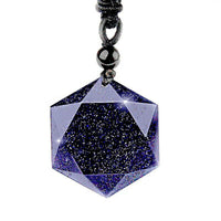 Thumbnail for Obsidian Pendant Six-pointed Star Sweater Chain