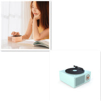 Thumbnail for Wireless mini portable retro phonograph bluetooth speaker