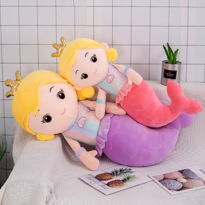 Mermaid plush toy girl pillow