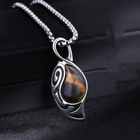 Thumbnail for Simple Personality Tiger Eye Stone Men's Necklace