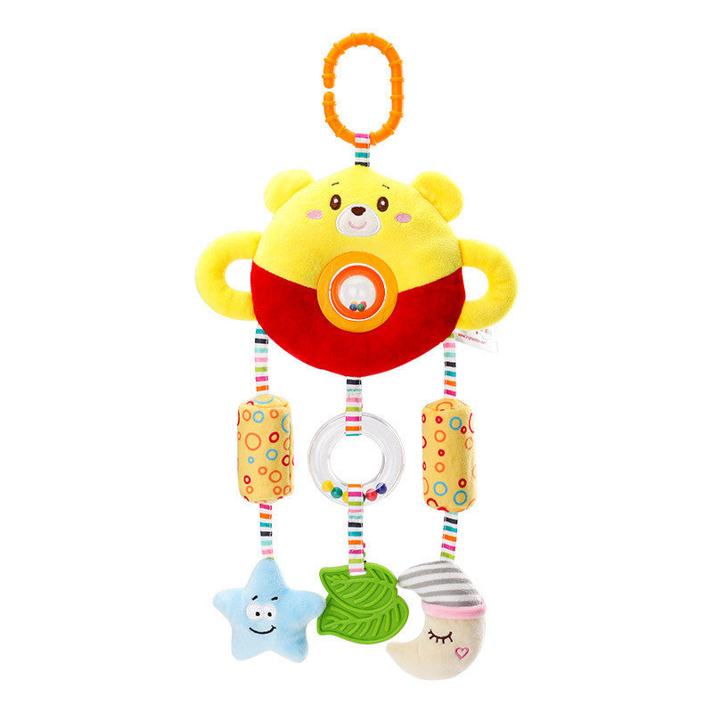 Stroller Toy 0 To 1 Year Old Bed Hanging Turn Bead Doll Baby Bed Bell Plush Hand Rattle Bed Bell