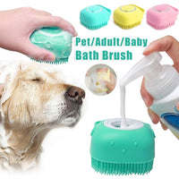 Thumbnail for Silicone Dog Bath Massage Gloves Brush Pet Cat Bathroom Cleaning Tool Comb Brush For Dog Can Pour Shampoo Dog Grooming Supplies