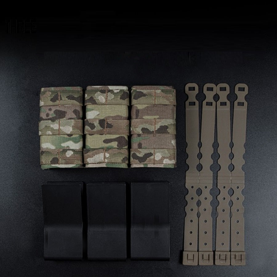 High Triple MOLLE Accessory Kit Tactical Vest Front Installation Function Kits Expansion Accessory Bag