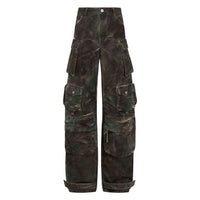 Thumbnail for Camouflage Multi-pocket Multi-pocket Casual Overalls