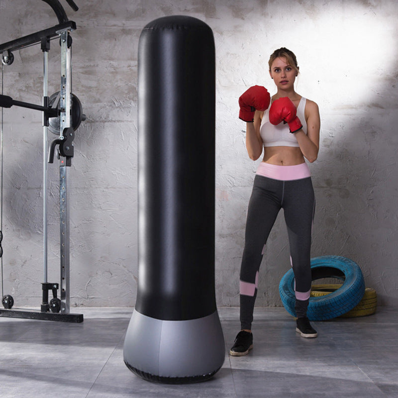 New Black Inflatable Boxing Post
