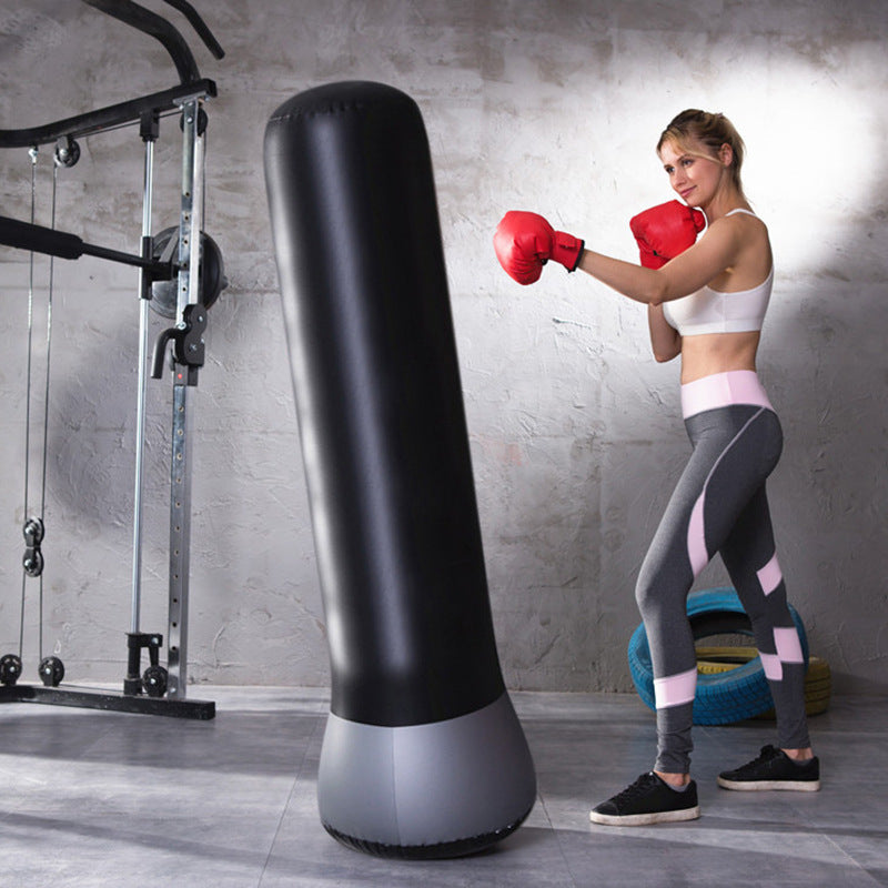 New Black Inflatable Boxing Post