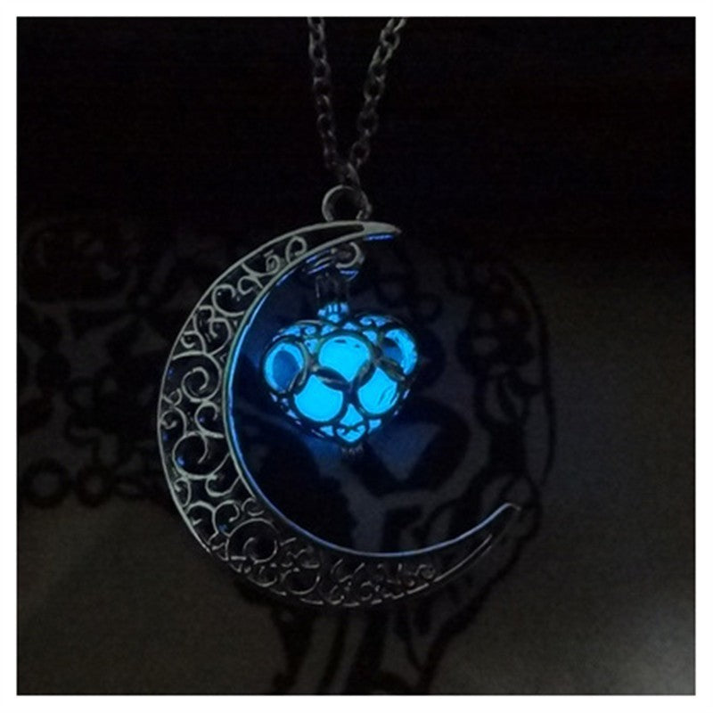 Glow In the Dark Moon Necklace