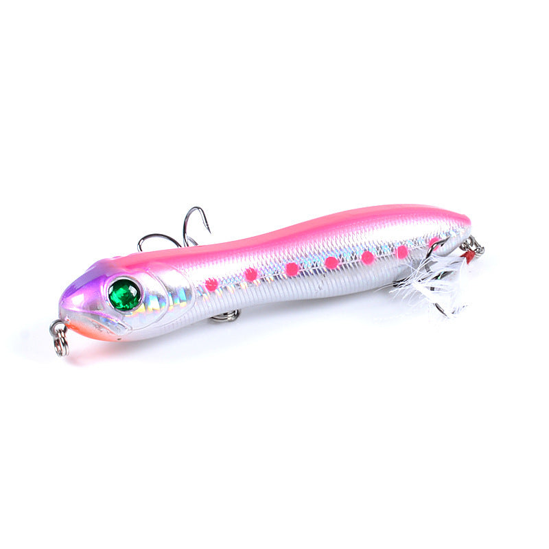 Luya Floating Type Fishing Bait Plastic Hard Bait Feather Hook