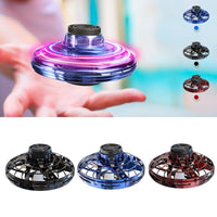 Thumbnail for Mini Fingertip Gyro Interactive Decompression Toy Drone LED UFO Type Flying Helicopter Spinner Toy Kids