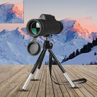 Thumbnail for Compatible with Apple, Monocular Telescope Zoom Scope with Compass Phone Clip Tripod