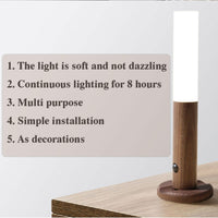 Thumbnail for Auto LED USB Magnetic Wood Wireless Night Light Corridors Porch Lights PIR Motion Sensor Wall Light Cabinet Lamp