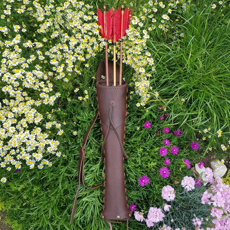 Leather Woven Back Quiver Quiver Stage Show