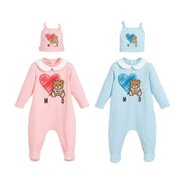 Thumbnail for Cotton Baby Romper Long Sleeve Suit Print