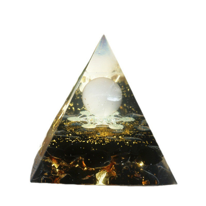 Pyramid Decoration Natural Crystal Gravel Energy Tower