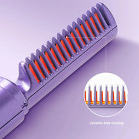 Thumbnail for Professional Wireless Hair Straightener Curler Comb Fast Heating Negative Ion Straightening Curling Brush Hair Styling Tools