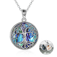 Thumbnail for Tree of Life Locket Necklace Jewelry for Women Sterling Silver Celtic Family Tree Abalone Shell Lockets Jewelry Gifts for Mom Daughter