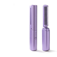 Thumbnail for Professional Wireless Hair Straightener Curler Comb Fast Heating Negative Ion Straightening Curling Brush Hair Styling Tools