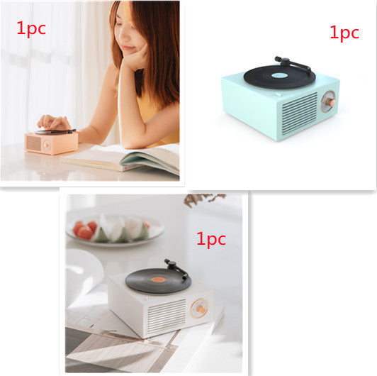 Wireless mini portable retro phonograph bluetooth speaker