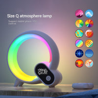 Thumbnail for Creative Q Light Analog Sunrise Digital Display Alarm Clock Bluetooth Audio Intelligent Wake-up Q Colorful Atmosphere Light